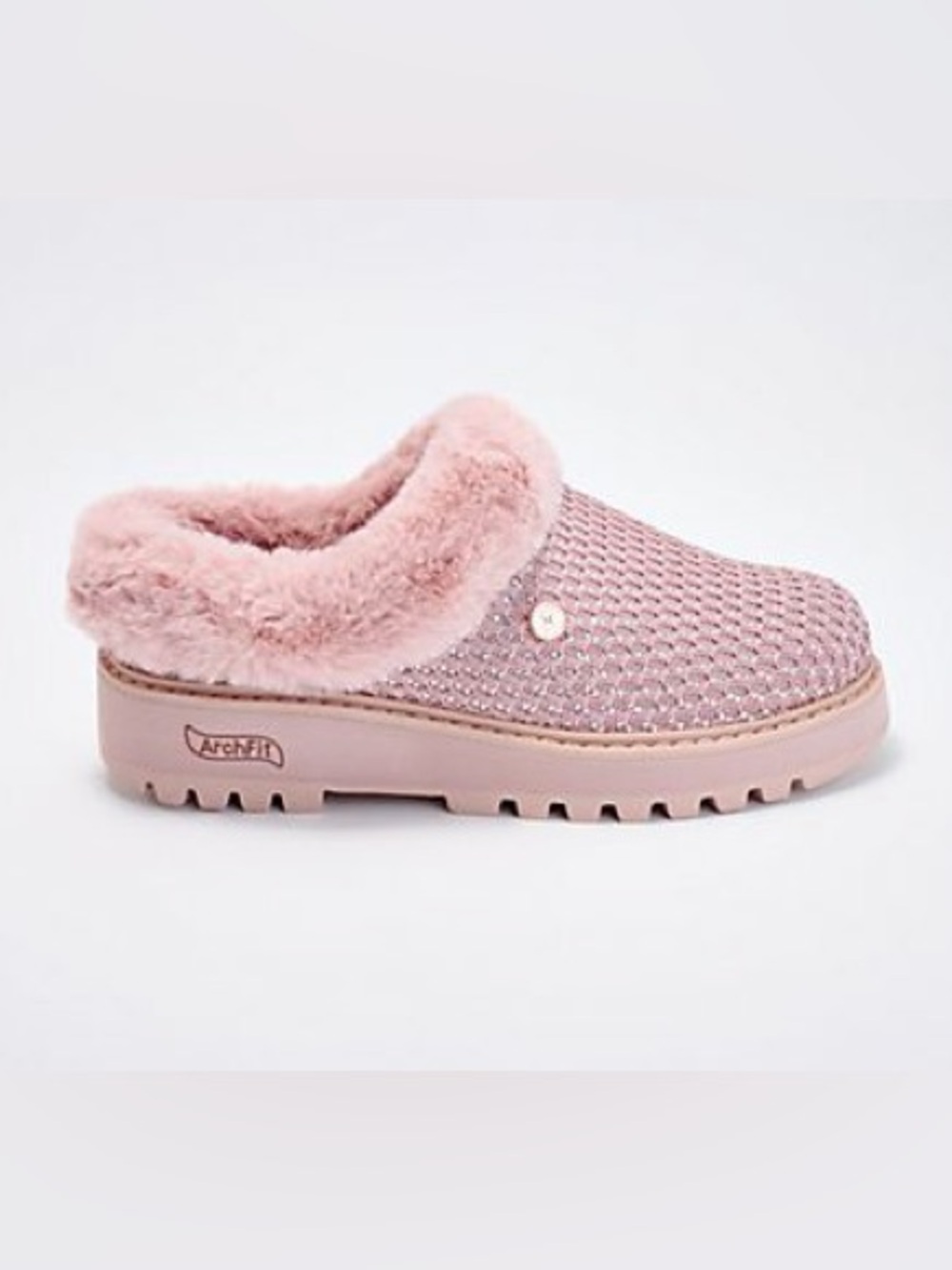 Martha Stewart x Skechers Bobs Arch Fit Keepsakes Cozy Slippers-Rose